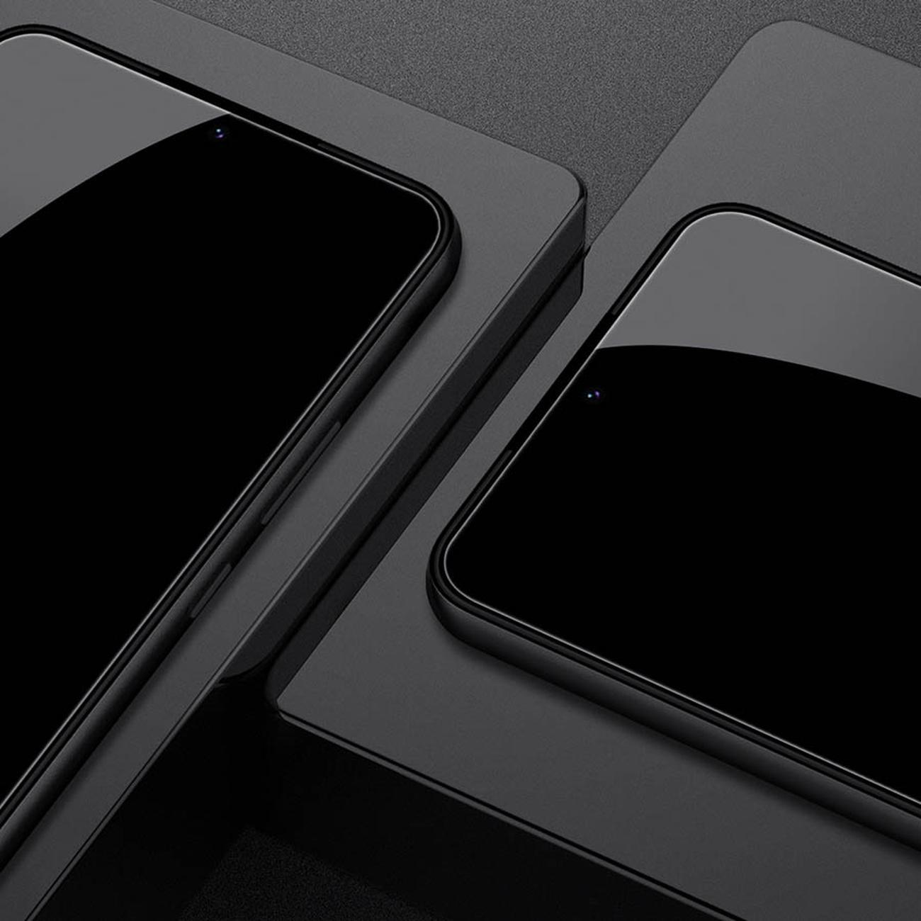 Xham mbrojtës Nillkin CP+ Pro 2.5D për Samsung S22, xhami i kalitur, kornizë e zezë