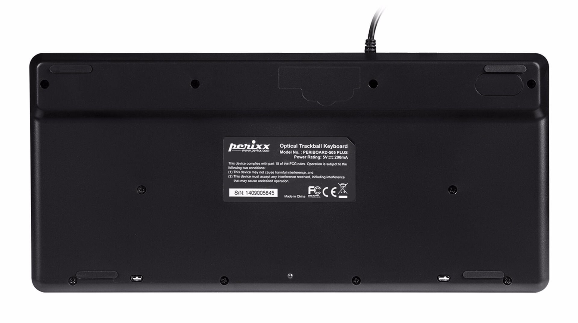 Tastierë Perixx PERIBOARD-505 Plus, USB, layout gjerman, e zezë Piano Black