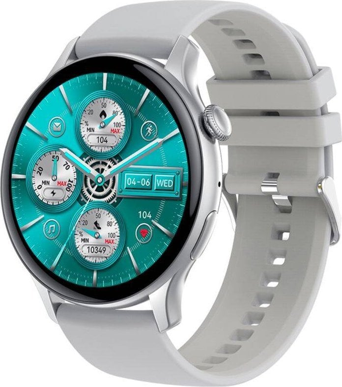 Ora inteligjente femrash Rubicon RNCF10 SMARUB238, 1.43" AMOLED, Bluetooth thirrje, argjendtë