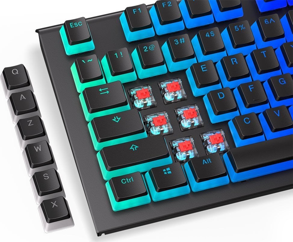 Taste për tastierë Endorfy PBT Pudding, 104 taste, të bardha/të zeza