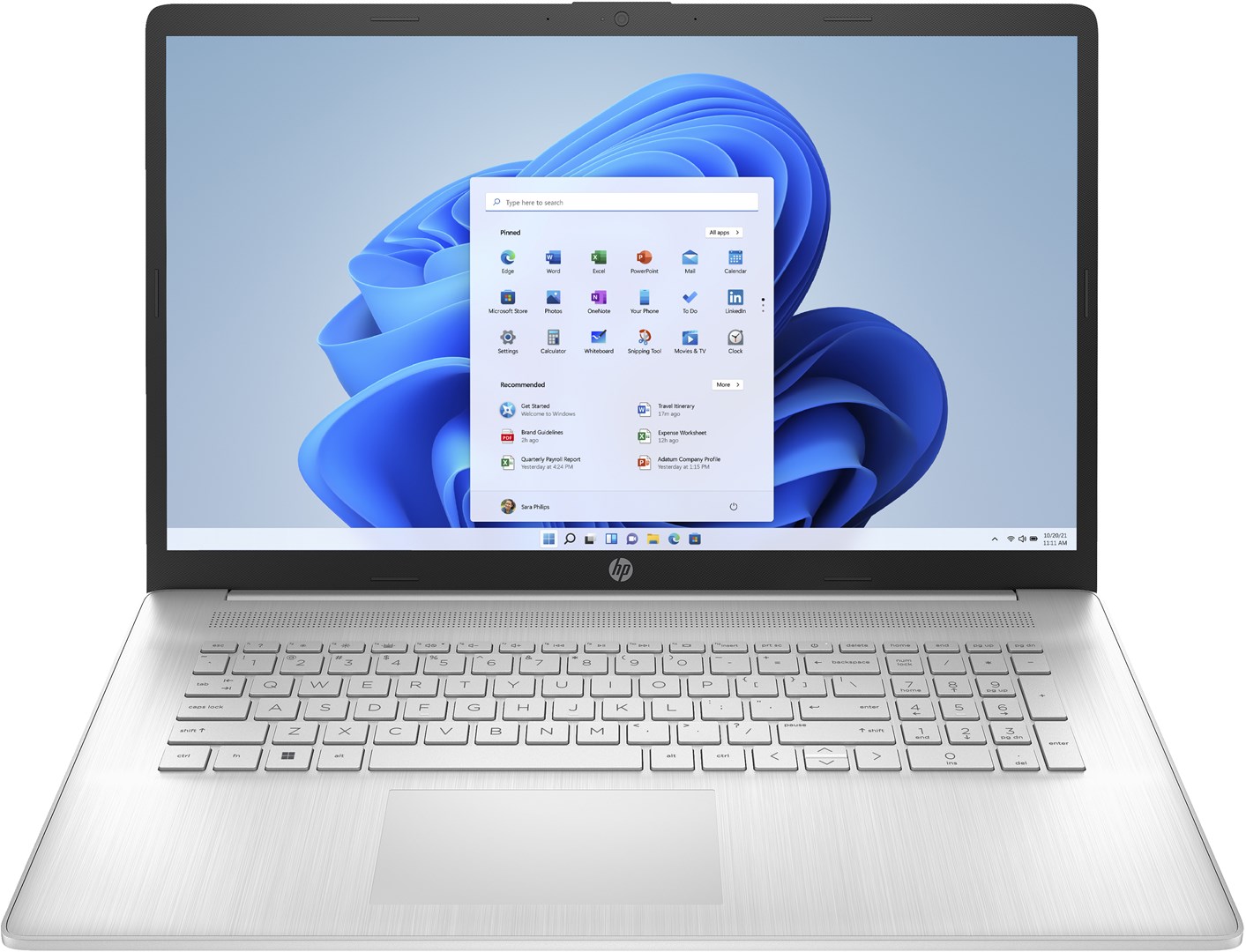 Laptop HP 17-cp3114nw, AMD Ryzen 7 7730U, 17.3", 16GB RAM, 512GB SSD, i argjendtë
