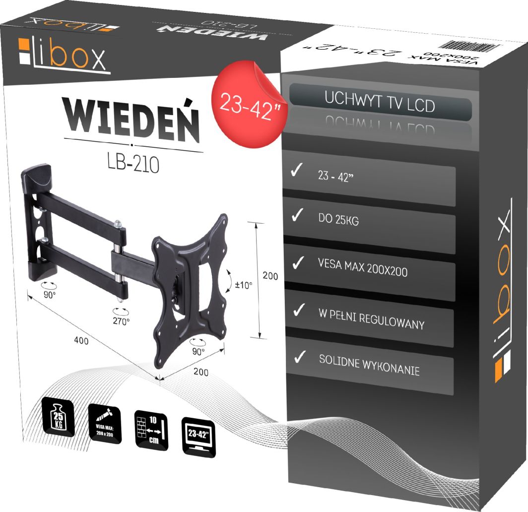 Montues muri për TV LIBOX Wieden LB-210 23" - 42"