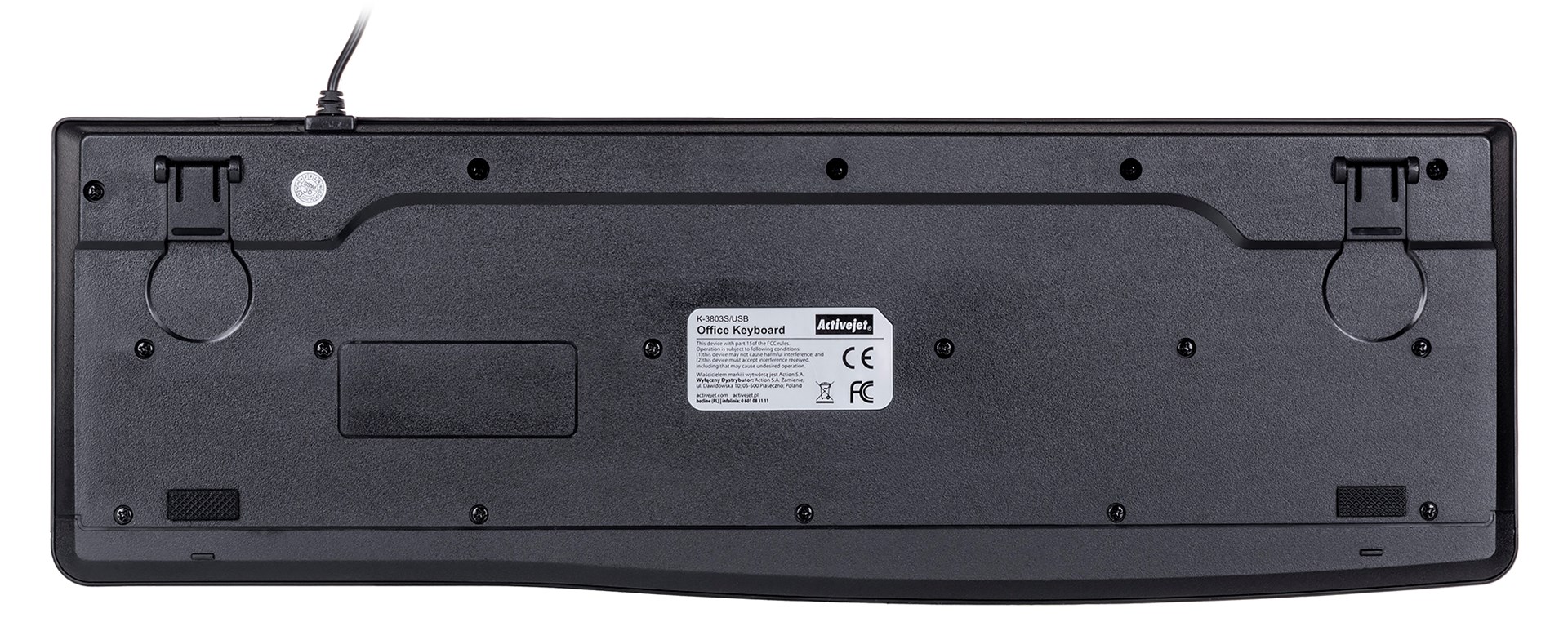 Tastierë Activejet K-3803S, USB, QWERTY, e zezë