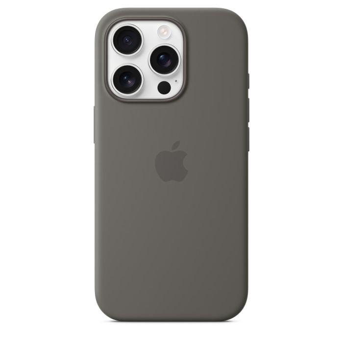 Apple iPhone 16 Pro Silicone Case with MagSafe, Stone Gray