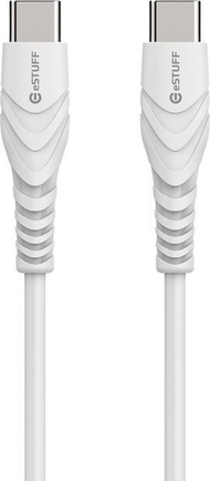 Kabllo USB eStuff USB C në USB C, 2m, USB 2.0, e bardhë