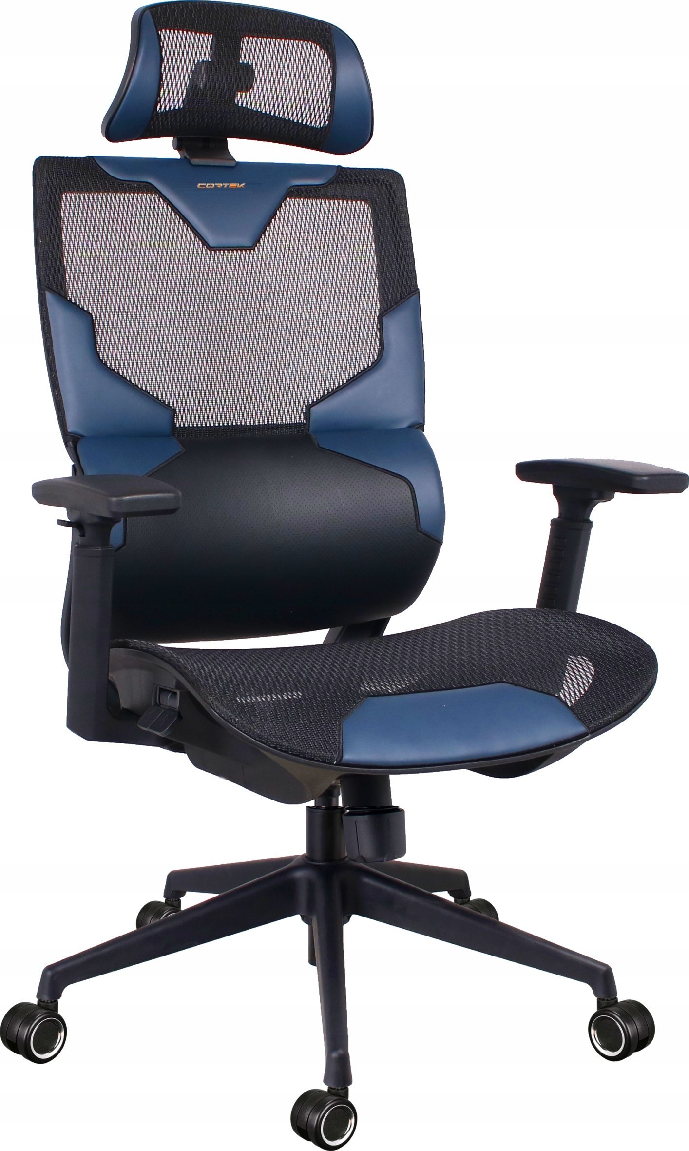 Karrige zyre lojërash Cortek Vision, rrotulluese, material i ajrosshëm, e zezë