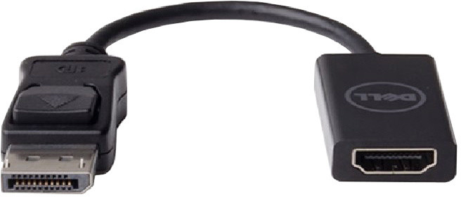 Konvertues Dell, DisplayPort (M) në HDMI 2.0 4K (F), i zi