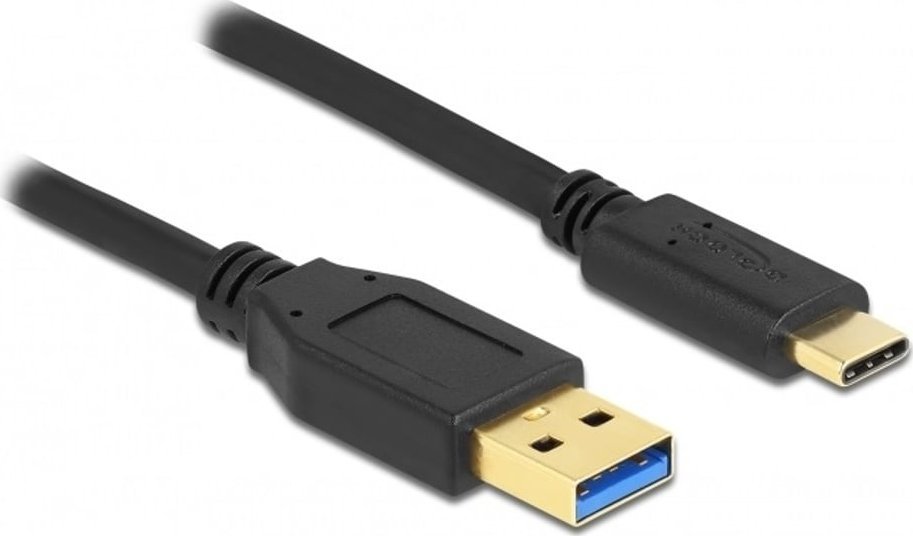 Кабел USB DeLOCK SuperSpeed USB 3.2 Gen 2, Type A во USB Type C, 2 m, црн