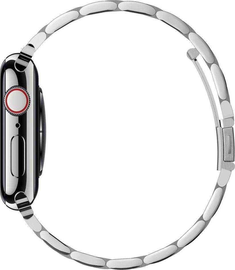Rrip dore Spigen Modern Fit për Apple Watch 1 5, 38 40mm, metalik, argjendtë