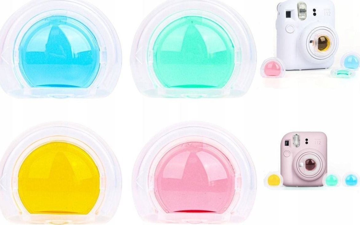 Set filtra ngjyrash LoveInstant 4 në 1 për Fujifilm Instax Mini 12, për selfie, shumëngjyrësh
