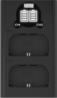 Set karikuesi për kamera Newell Dual-Channel DL-USB-C me bateri LP-E6, 2000mAh, i zi