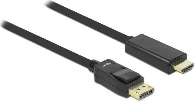 Kabllo Delock DisplayPort - HDMI, 5m, e zezë