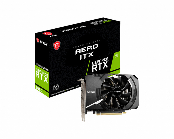 Kartelë grafike MSI GeForce RTX 3060 AERO ITX 12G OC NVIDIA 12 GB GDDR6