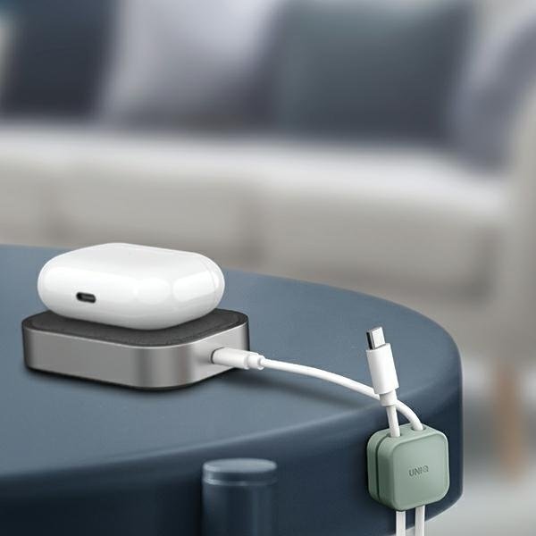 Organizues kabllosh Uniq Pod, vetëngjitës, set 8 copë, portokalli sienna