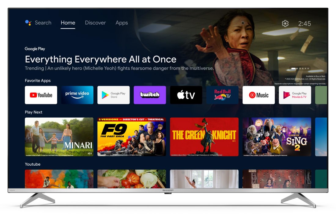 Televizor Sharp 55FP1EA, 55", 4K UHD, Android TV, i zi