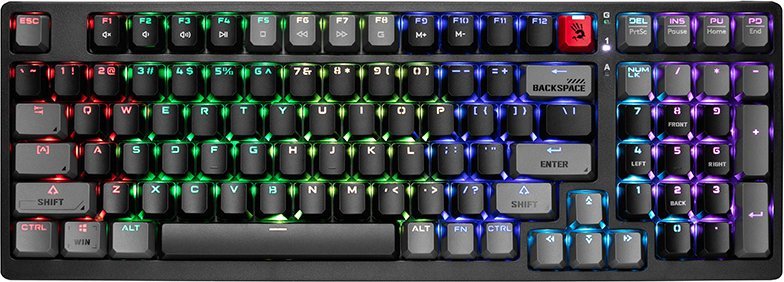 Tastierë mekanike A4TECH Bloody S98 Sports Lime, Bloody Red Plus switches, me drita, e gjelbër