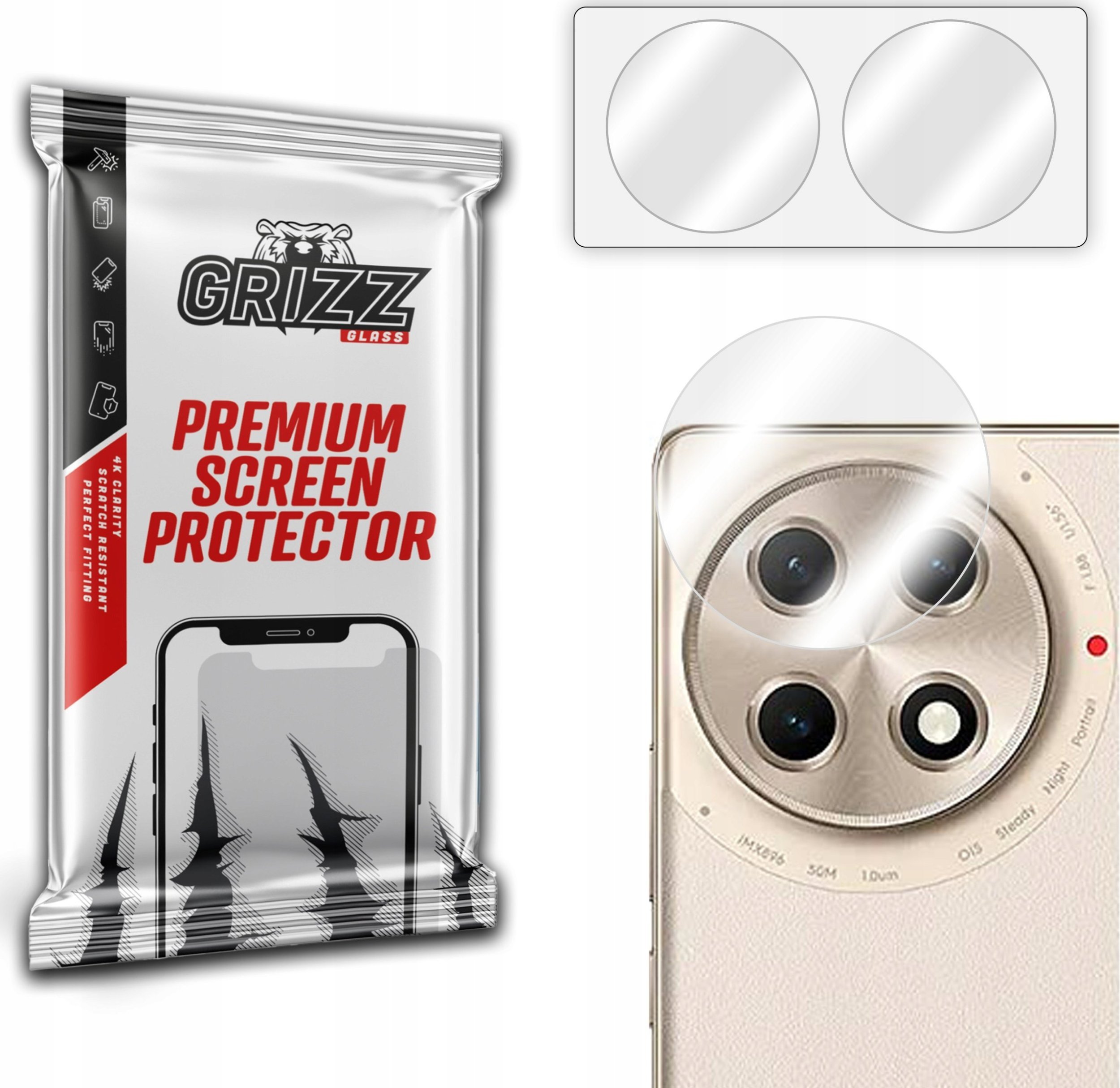 Xham mbrojtës hibrid për kamerë MyScreen për Tecno Camon 30S Pro, set 2 copë, transparent