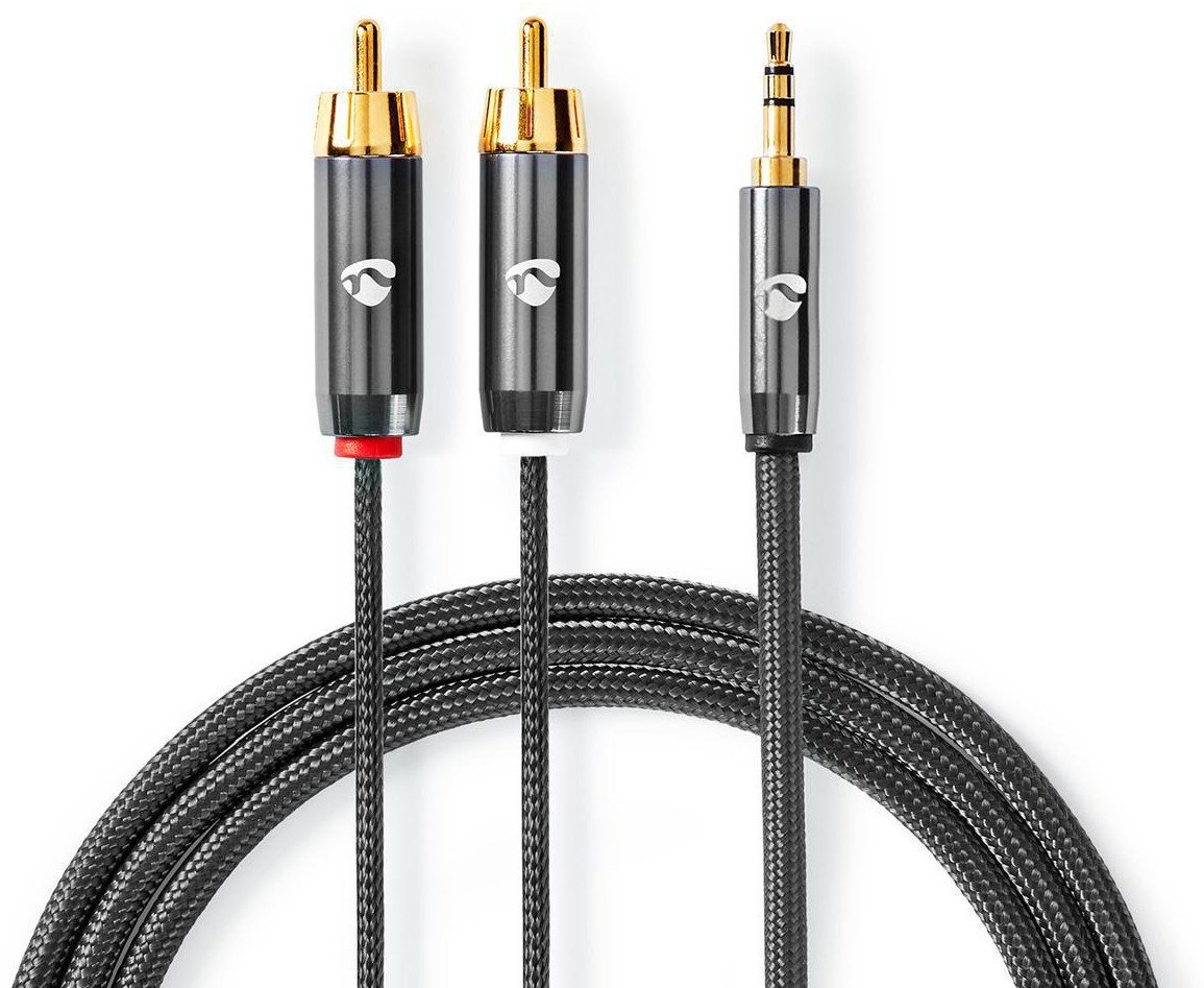 Аудио кабел Nedis Profigold, 5m, 2x RCA во 3.5mm, стерео