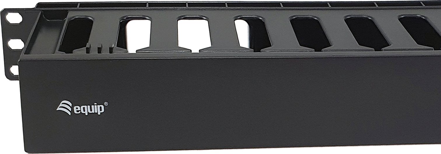 Panel menaxhimi kabllosh LevelOne Equip 327318, 19", për rack, i zi