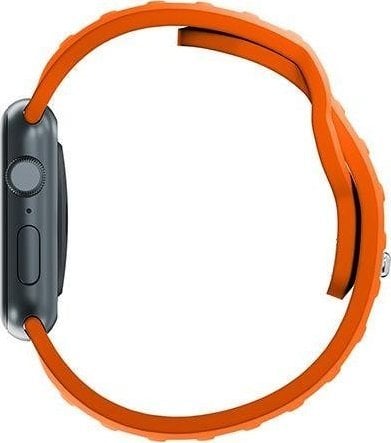 Rrip ore 3mk Silicone Watch Strap për Apple Watch, 38/40/41 mm, portokalli