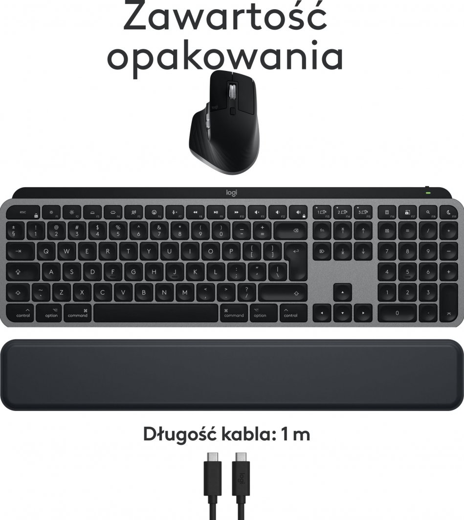 Set tastierë + maus Logitech MX Keys S (920-012845), bluetooth, US, i zi