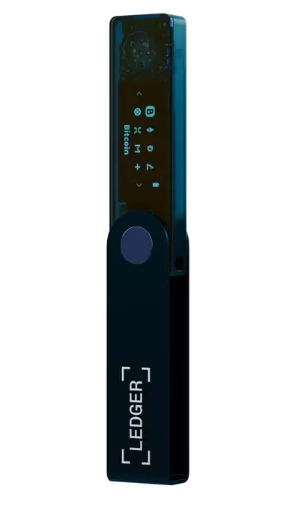 Pajisje për kriptovaluta Ledger Nano X, e kaltër