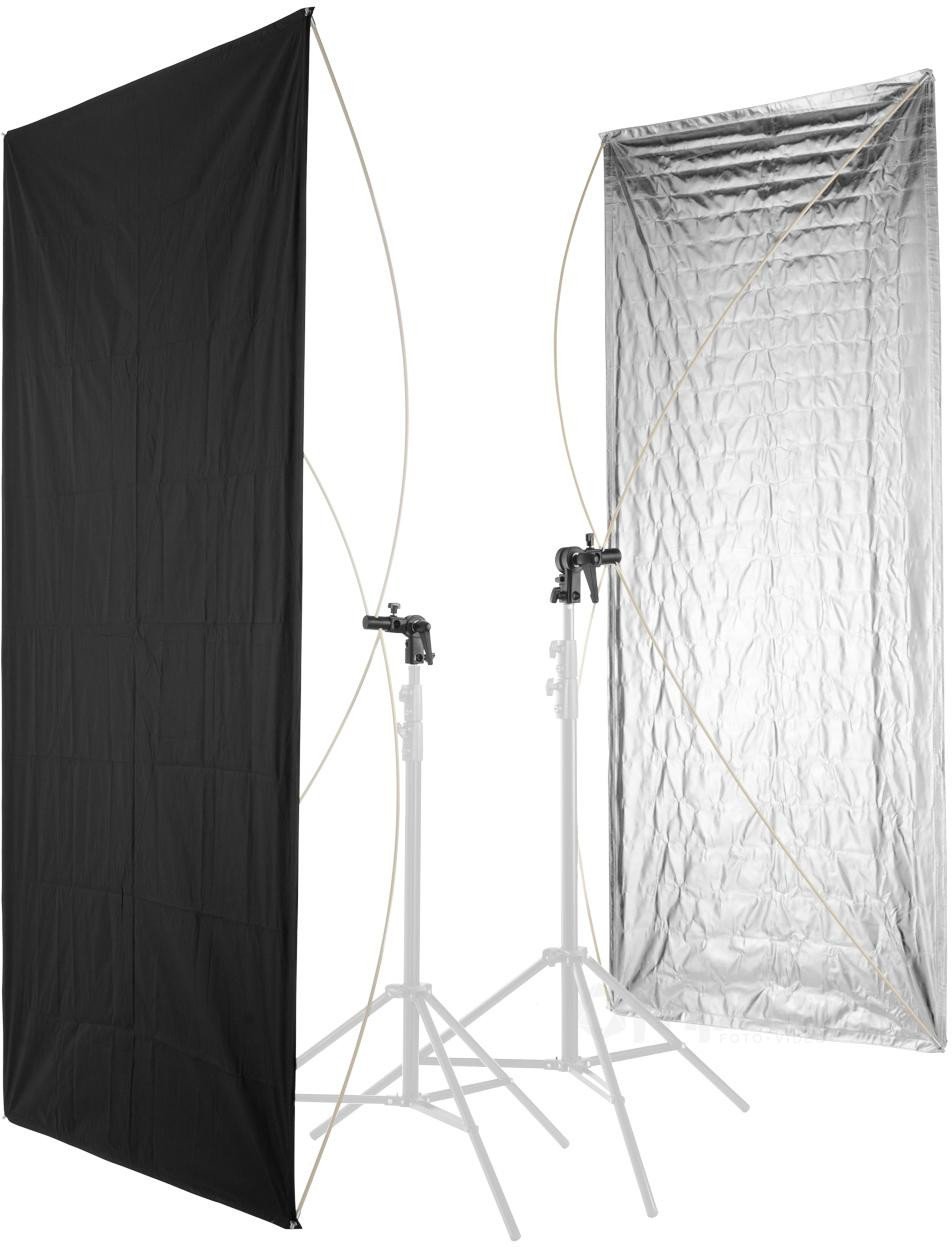 Panel reflektues Falcon RR-5684SB1, 142x213cm, dyanshëm argjendtë dhe i zi