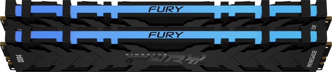Memorie Kingston Fury Renegade RGB, DDR4, 16 GB, 4600 MHz, CL19, KF446C19RBAK2/16