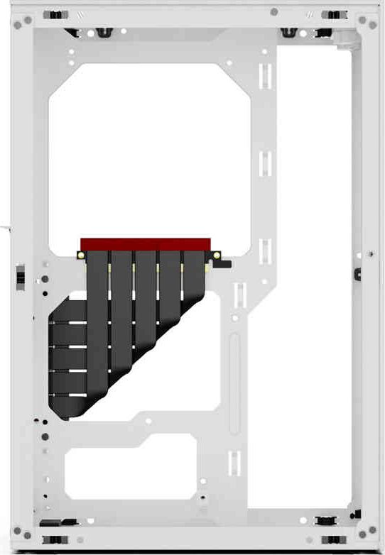 Kllëf kompjuterik Ssupd Meshlicious, mini ITX, PCIe 4.0 riser, i bardhë