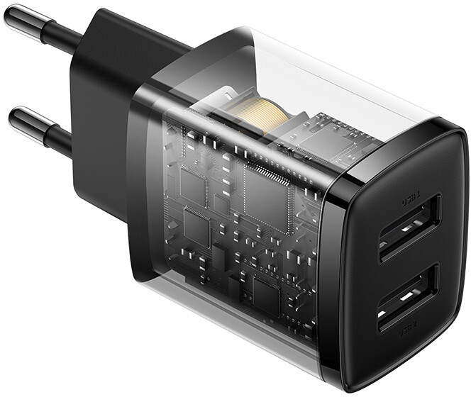 Karikues Baseus, 2xUSB-A, 10.5W, i zi