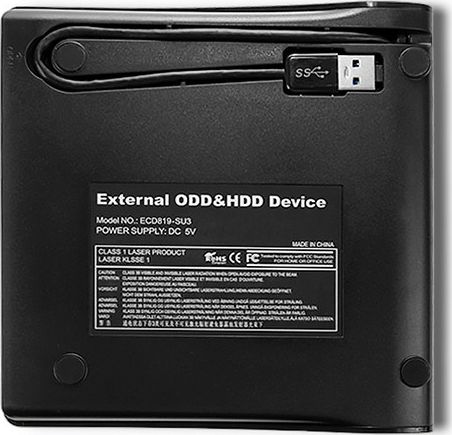 Kuti eksternale Qoltec për CD DVD SATA, USB 3.0, e zezë