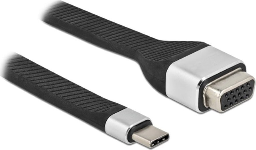 Adaptues video Techly ICOC-USBC-VGA, USB Type C në VGA, 0.12 m, i bardhë
