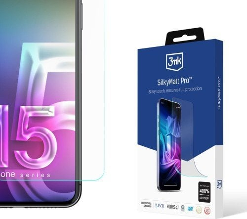 Folie mbrojtëse 3MK Silky Matt Pro për iPhone 15 Pro Max 6.7", mat, transparente
