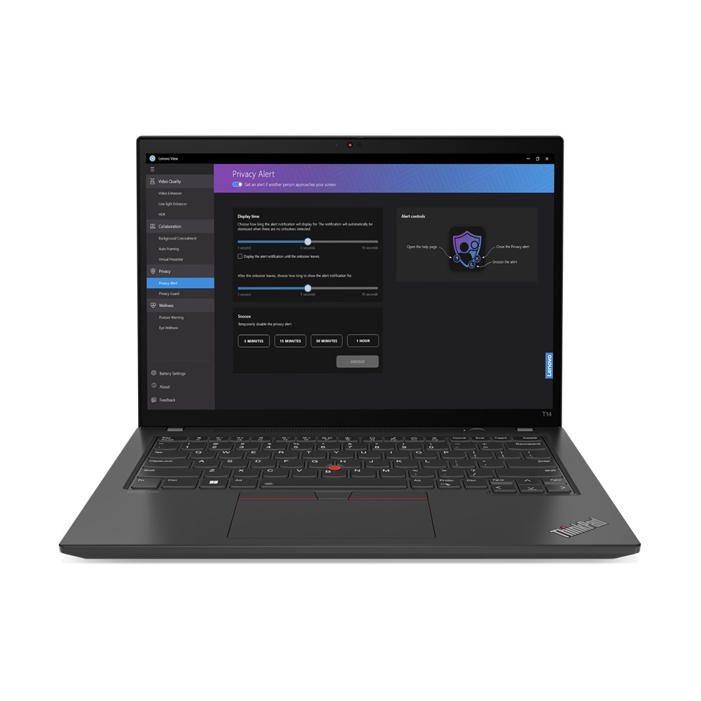 Лаптоп Lenovo ThinkPad T14, 14", Intel i5-1335U, 16 GB RAM, 512 GB SSD, црн