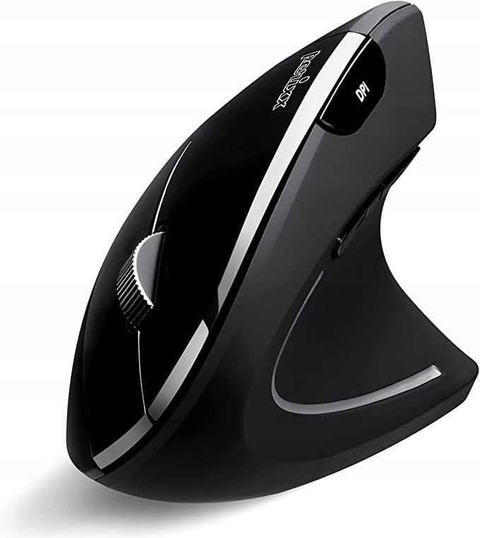 Maus vertikal wireless Perixx PERIMICE 813B, multi device, Bluetooth dhe 2.4GHz, i zi