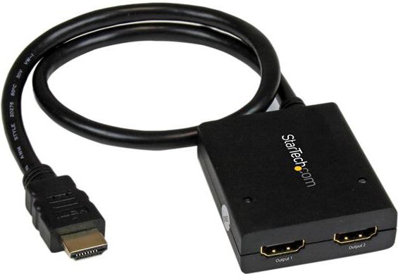 Splitter HDMI StarTech ST122HD4KU, 1 në 2 porta, 4K 30Hz, i zi
