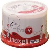Disqe DVD-R Maxell, 4.7 GB, 50 copë