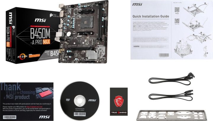 Foto e Pllakë amë MSI B450M-A PRO MAX - AMD B450