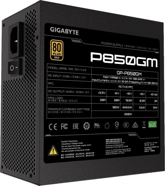 Burim energjie Gigabyte GP-P850GM, 850 W