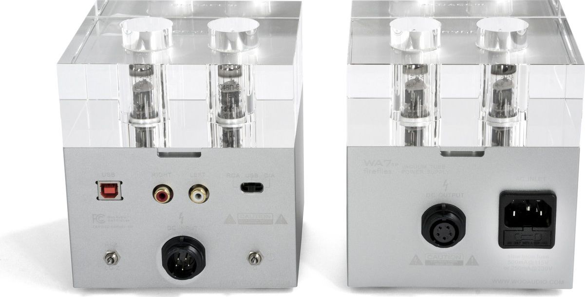Përforcues kufjesh Woo Audio WA7 Fireflies 2nd Gen me WA7tp, DAC i integruar, me tuba, argjend