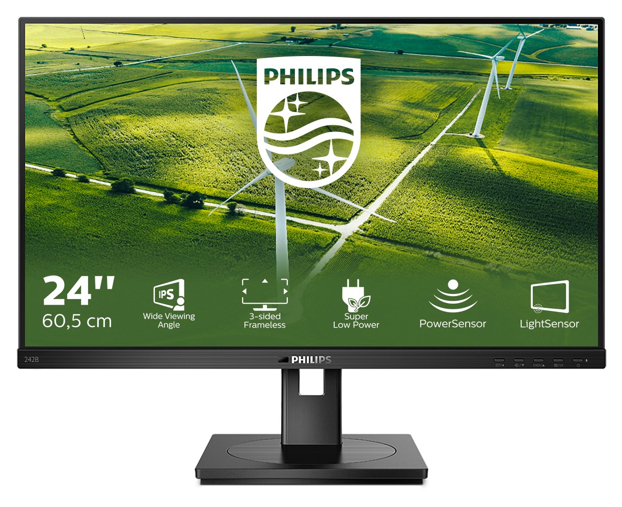 Monitor Philips 242B1G/00, 23.8", 1920 x 1080, Full HD, 75 Hz, i zi