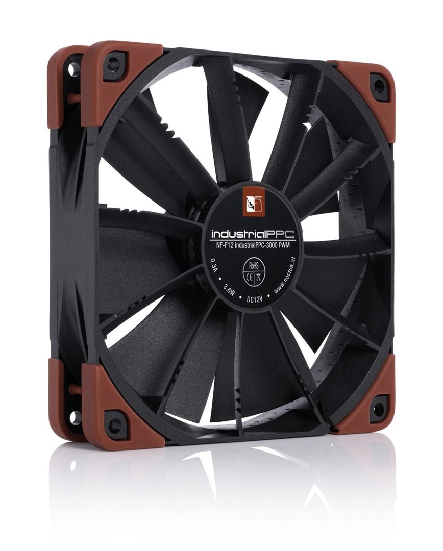 Ftohës Noctua NF-F12 industrialPPC-3000 PWM, 12 cm, i zi / i bronztë
