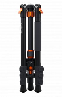 Tripod fotografik Camrock Wanderer T42, 176 cm, alumini, i zi