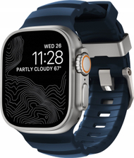 Rrip sportiv për Apple Watch Rocky Point Atlantic, 46mm 49mm, gome FKM, titanium natyral