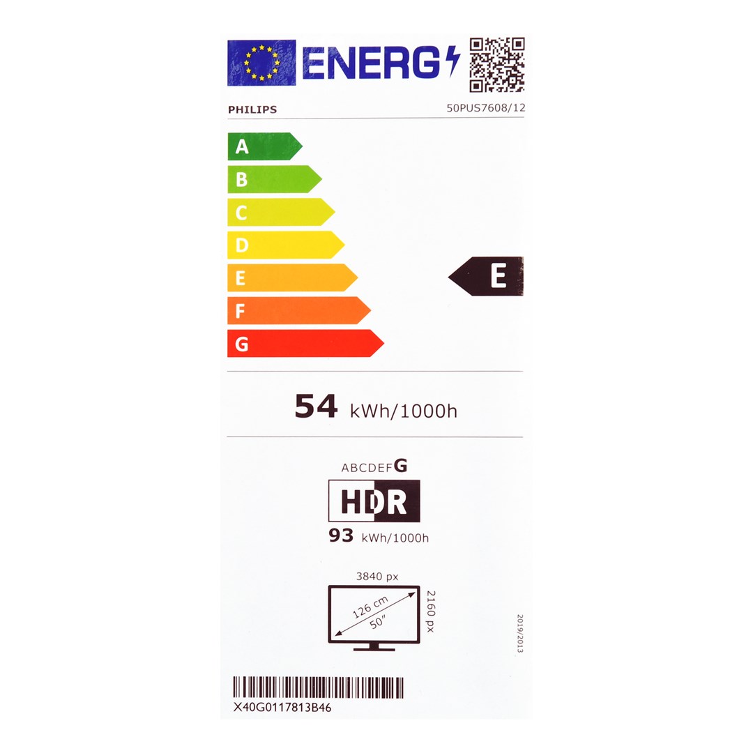 Televizor Philips 50PUS7608 Smart, 50" (127 cm), 4K UHD, i hirtë