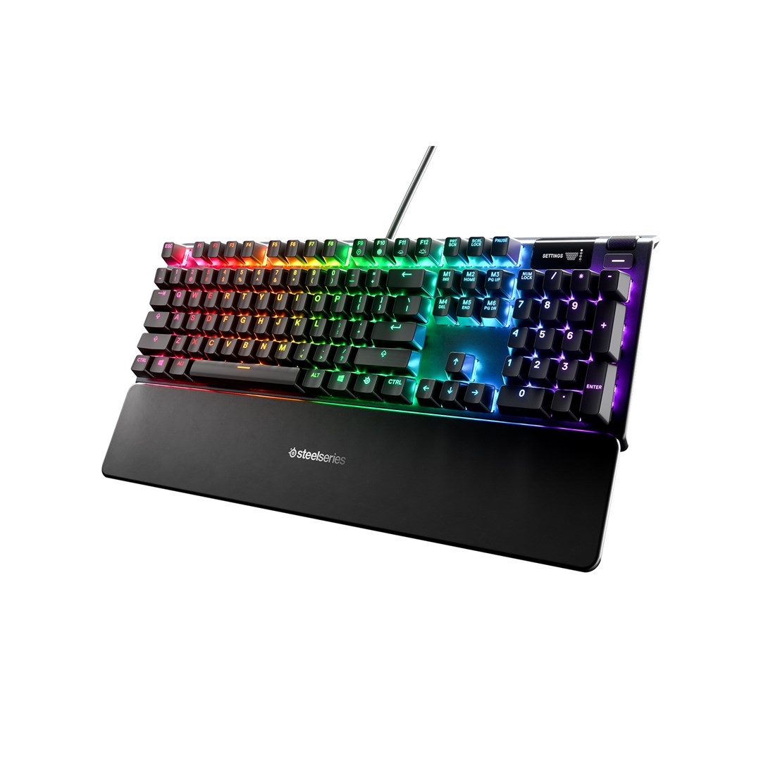 Tastierë lojërash SteelSeries Apex 5, USB, me ekran OLED, e zezë