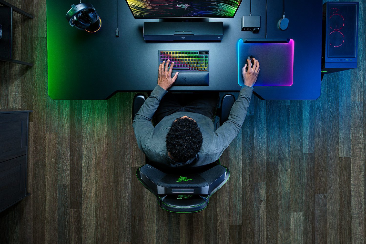 Altoparlant për karrige gaming Razer RC81 04350101 R3M1, 2 way, me dhe pa kabllo, i zi