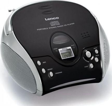 Radio CD player Lenco SCD-24, portativ, me altoparlant të integruar, gri