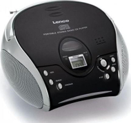 Radio CD player Lenco SCD-24, portativ, me altoparlant të integruar, gri