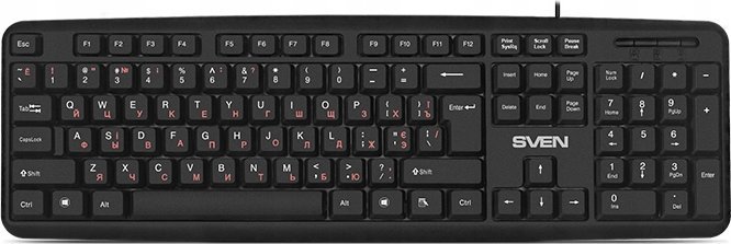 Tastierë SVEN KB S230, me cirilik, me kabllo, e zezë